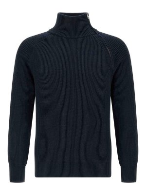 RIVVIA PROJECT: Strickpullover mit Rundhalsausschnitt - Rundhalspullover - Blau