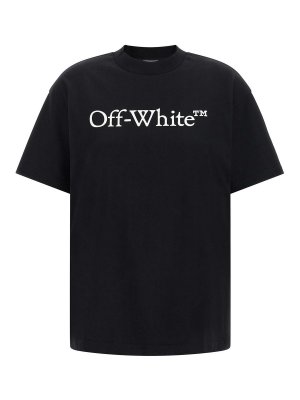 OFF-WHITE: t-shirts - big logo bookish' t-shirt