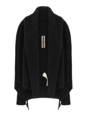 RICK OWENS: cardigans - hooded medium wrap' cardigan