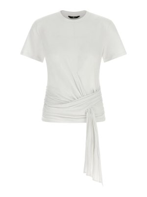 7 FOR ALL MANKIND: t-shirt - T-shirt con dettaglio drappeggiato