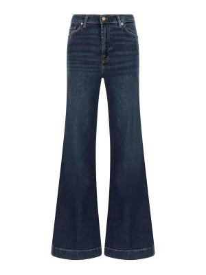 7 FOR ALL MANKIND: Jeans patte d'éléphant - Jean Évasé - Bleu