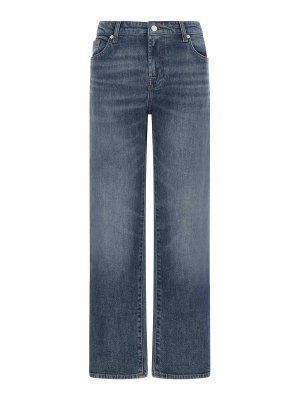 7 FOR ALL MANKIND: ストレートジーンズ - ストレートジーンズ - ブルー