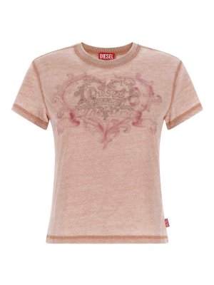DIESEL: Camisetas - Camiseta - Color Carne Y Neutral