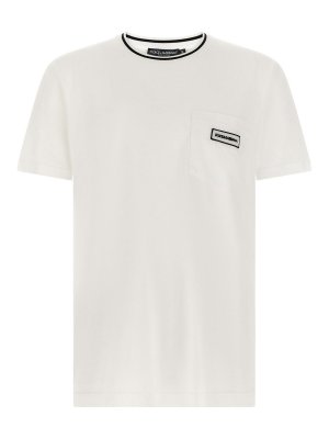 DOLCE & GABBANA: t-shirts - Logo pocket t-shirt