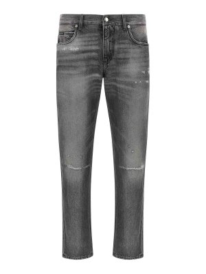 DOLCE & GABBANA: straight leg jeans - Distressed jeans
