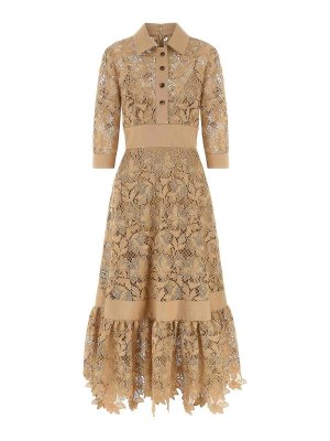 ELIE SAAB: ニーレングスドレス - 膝丈ドレス - ベージュ