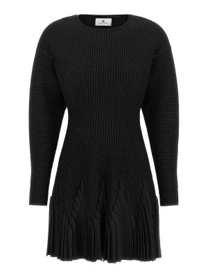 ELISABETTA FRANCHI: ニーレングスドレス - 膝丈ドレス - 黒