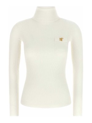 ELISABETTA FRANCHI: Turtlenecks & Polo necks - Turtleneck embroidery  jour