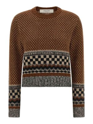 GOLDEN GOOSE: Pull col rond - Pull Col Rond - Marron