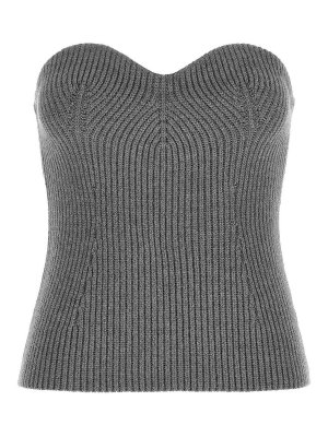 JIL SANDER: Tops & Débardeurs - Top - Gris