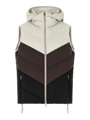 KITON: giacche imbottite - Gilet imbottito con cucitura chevron
