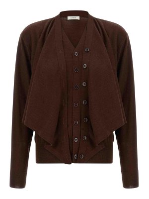 LEMAIRE: cardigans - trompe l'oeil' effect cardigan