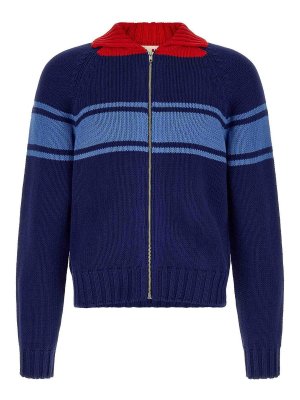 Marni: Cardigans - Cardigan - Bleu
