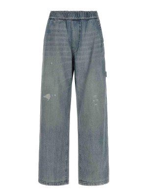 MM6 MAISON MARGIELA: Jeans à jambe droite - Jean Droit - Bleu Clair