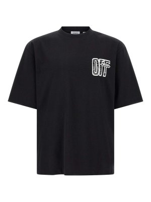 OFF-WHITE: t-shirt - T-shirt  con scritta