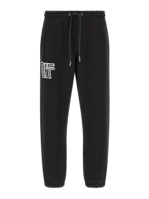 OFF-WHITE: tracksuit bottoms - motion arrow cuffed' joggers