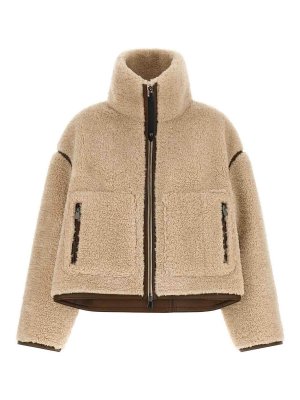 Pinko: Fur & Shearling Coats - Teddy cropped jacket