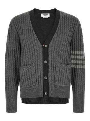 THOM BROWNE: Cárdigans - Cárdigan - Gris