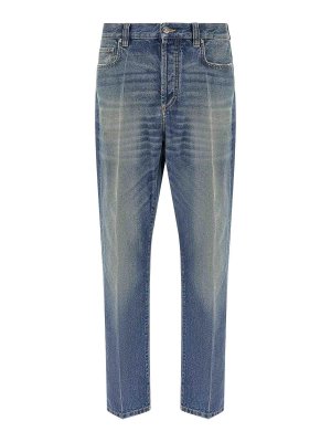 VERSACE: Jeans Rectos - Vaqueros Rectos - Azul