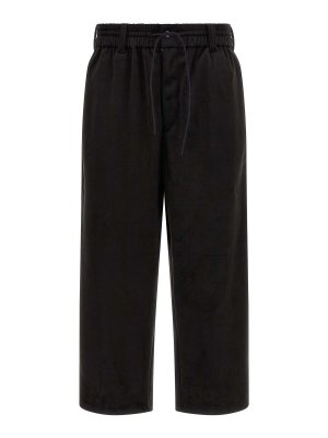 Y-3: tracksuit bottoms - Velvet effect joggers