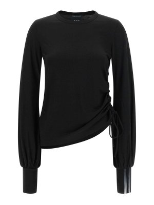 Y-3: T-shirts - T-Shirt - Schwarz