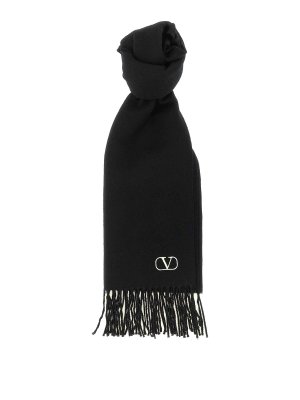 VALENTINO GARAVANI: scarves - Cashmere scarf  with fringes