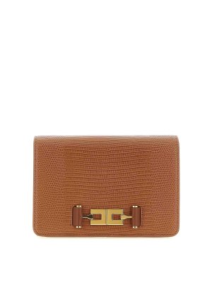 ELISABETTA FRANCHI: クロスボディバッグ - クロスボディバッグ - ブラウン