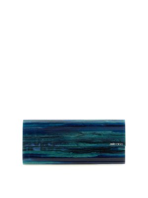 JIMMY CHOO: Clutch - Pochette - Vert