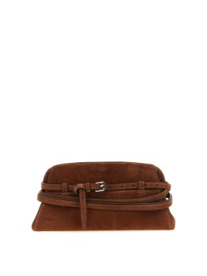 MOSCHINO: Bolso clutch - Bolso Clutch - Marrón