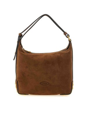 TOD'S: shoulder bags - gommini' mini suede shoulder bag