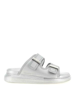 ALEXANDER MCQUEEN: サンダル - サンダル - 銀