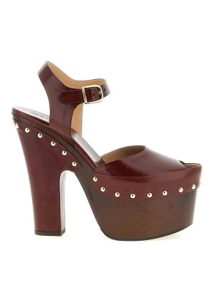 CHLOE': Mules - Mules - Rouge Brun