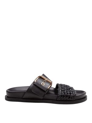 AGL: flip flops - Cristina Crochet Leather Slipper