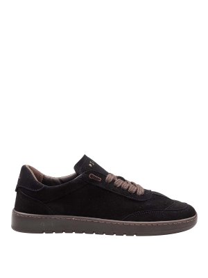 PIUMHA: trainers - Black/Grey Suede Sneakers