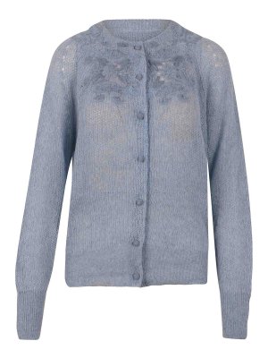 ERMANNO SCERVINO: cardigans - Cardigan With Floral Embroidery
