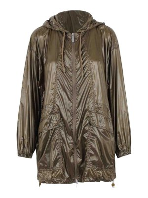 LAMINAR: cappotti corti - Caban In Nylon Leggero Effetto Bagnato