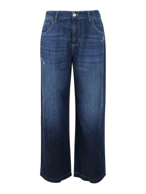 NOUMENO CONCEPT: flared jeans - Wide-Leg Jeans With Logo Label On The Back