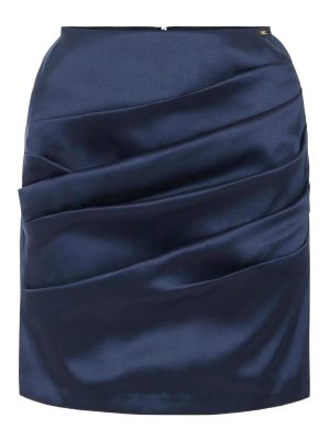 ELISABETTA FRANCHI: Mini jupes - Mini Jupe - Bleu Foncé