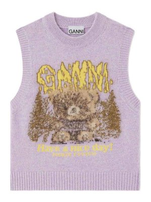 GANNI: Westen - Weste - Metallic