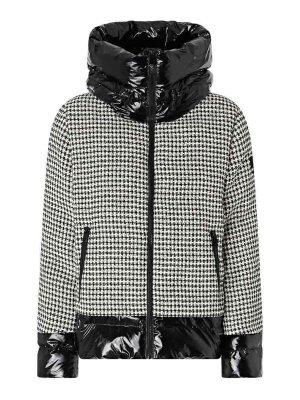 Pinko: padded jackets - Tweed Down Jacket With Detachable Sleeves