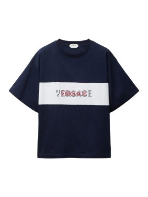 VERSACE: t-shirt - T-shirt in jersey di cotone