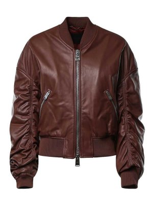 DONDUP: Vestes en cuir - Blouson En Cuir - Marron