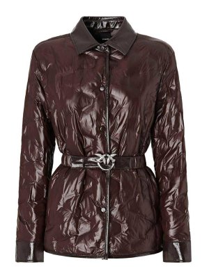Pinko: padded jackets - Diplania Quilted Jacket With Waist Belt