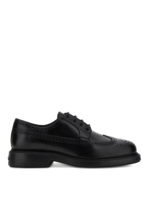 HOGAN: scarpe stringate - Scarpe Oxford da uomo in pelle nera