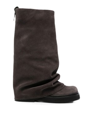 The Attico: boots - Robin Boots Dark Grey / Brown