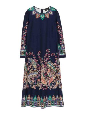 ETRO: crew necks - Paisley Print Dress