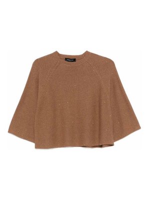 FABIANA FILIPPI: Strickpullover mit Rundhalsausschnitt - Rundhalspullover - Braun