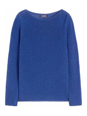 Max Mara: ボートネック - ボートネック - ブルー