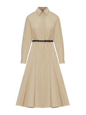 MAX MARA STUDIO: Vestidos media pierna - Vestido Midi - Beis