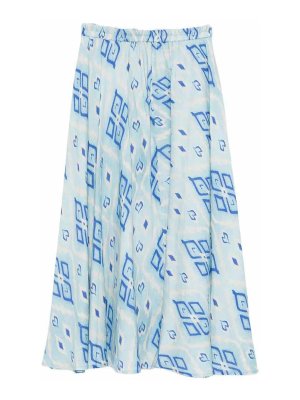 NIMO: Jupes midi et au genou - Jupe Midi - Bleu Clair